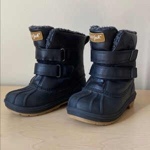 Cat & Jack Black and Tan Snow Boots